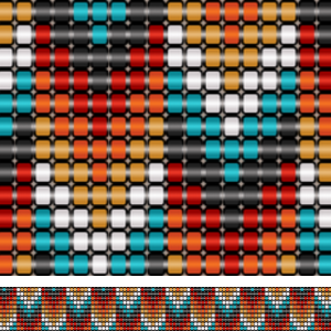 Beaded Chevron Print